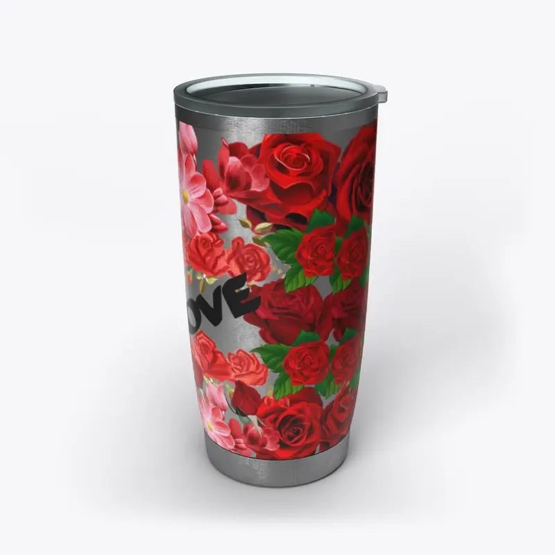 Stainless Tumbler Red Rose Love