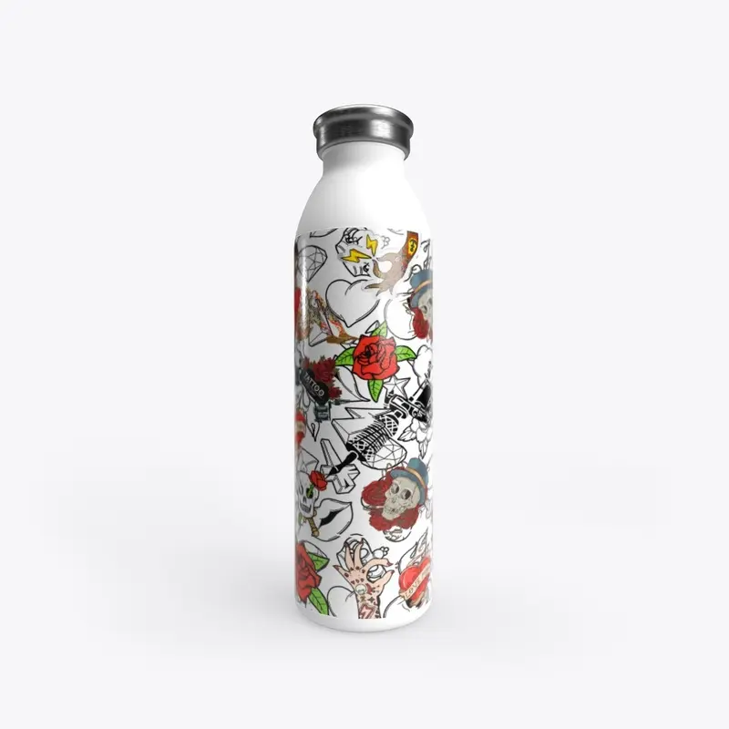 Stainless Water Bottle Tattoo