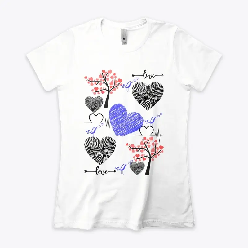 T-shirt Love is Rare as a Fingerprint