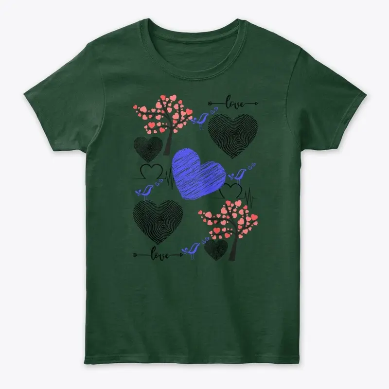 T-shirt Love is Rare as a Fingerprint