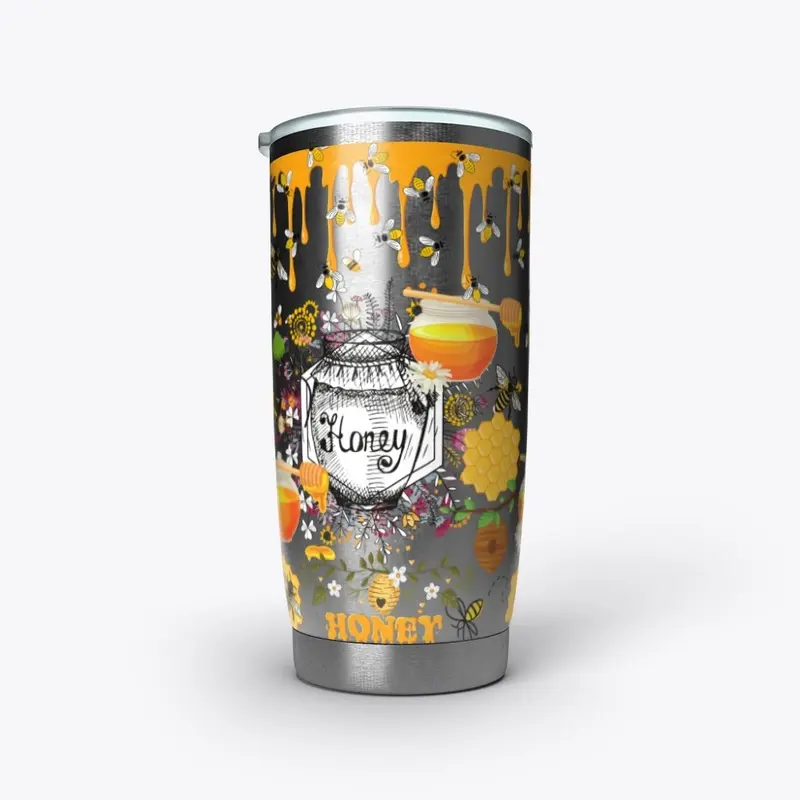 Stainless Tumbler Dripping Honey