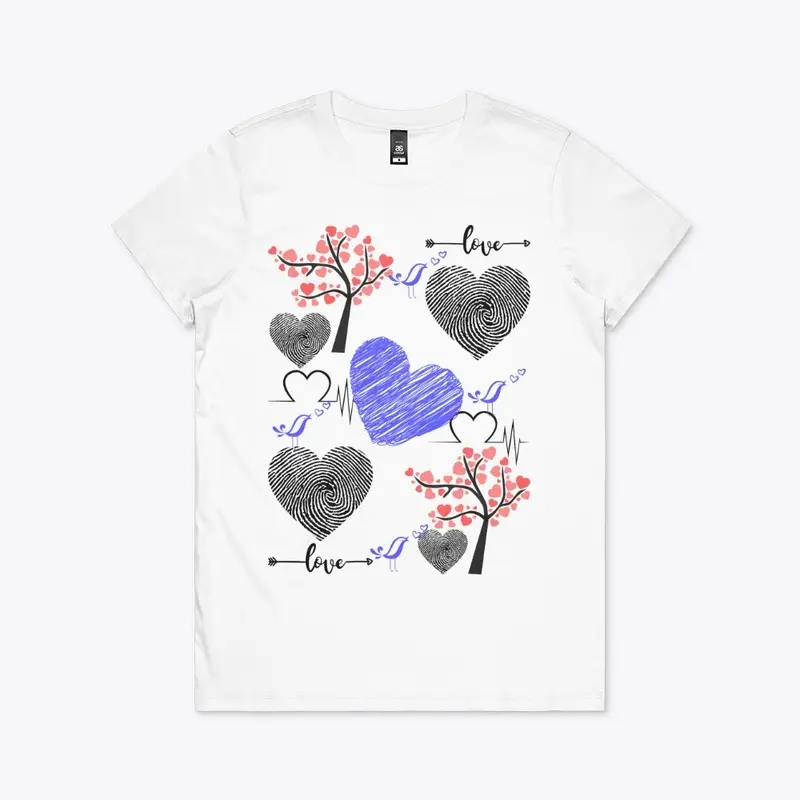 T-shirt Love is Rare as a Fingerprint