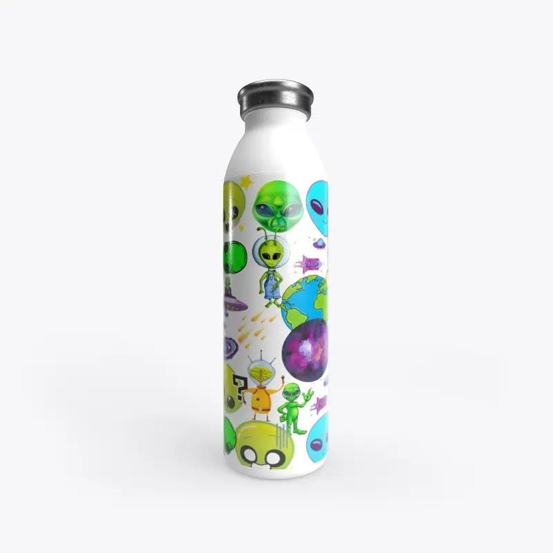 Stainless Water Bottle Alien Space ship